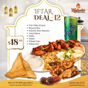 Kolachi BBQ & Grill Calgary Halal Pakistani Restaurant Ramadan Iftar Deals Box
