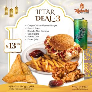 Kolachi BBQ & Grill Calgary Halal Pakistani Restaurant Ramadan Iftar Deals Box