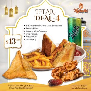 Kolachi BBQ & Grill Calgary Halal Pakistani Restaurant Ramadan Iftar Deals Box