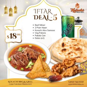 Kolachi BBQ & Grill Calgary Halal Pakistani Restaurant Ramadan Iftar Deals Box