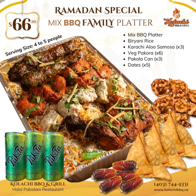 Kolachi BBQ & Grill Calgary Halal Pakistani Restaurant Ramadan Iftar Deals Box