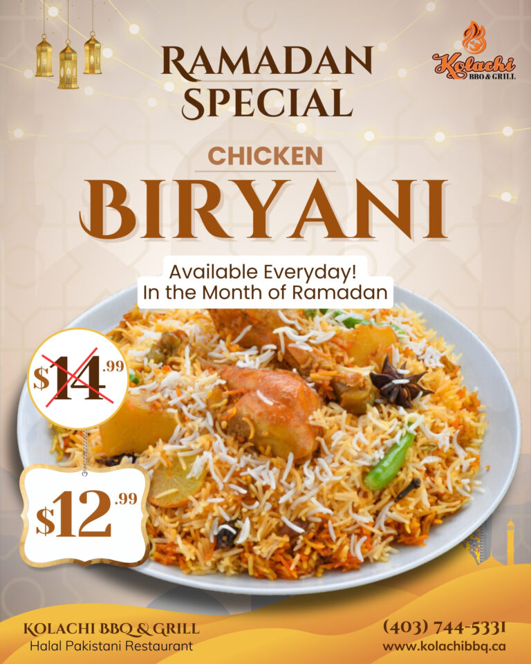 Kolachi BBQ & Grill Calgary Halal Pakistani Restaurant Ramadan Iftar Deals Box
